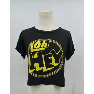 Lelis Oh Hey Light Weight Baby Tee Y2k Punk Emo